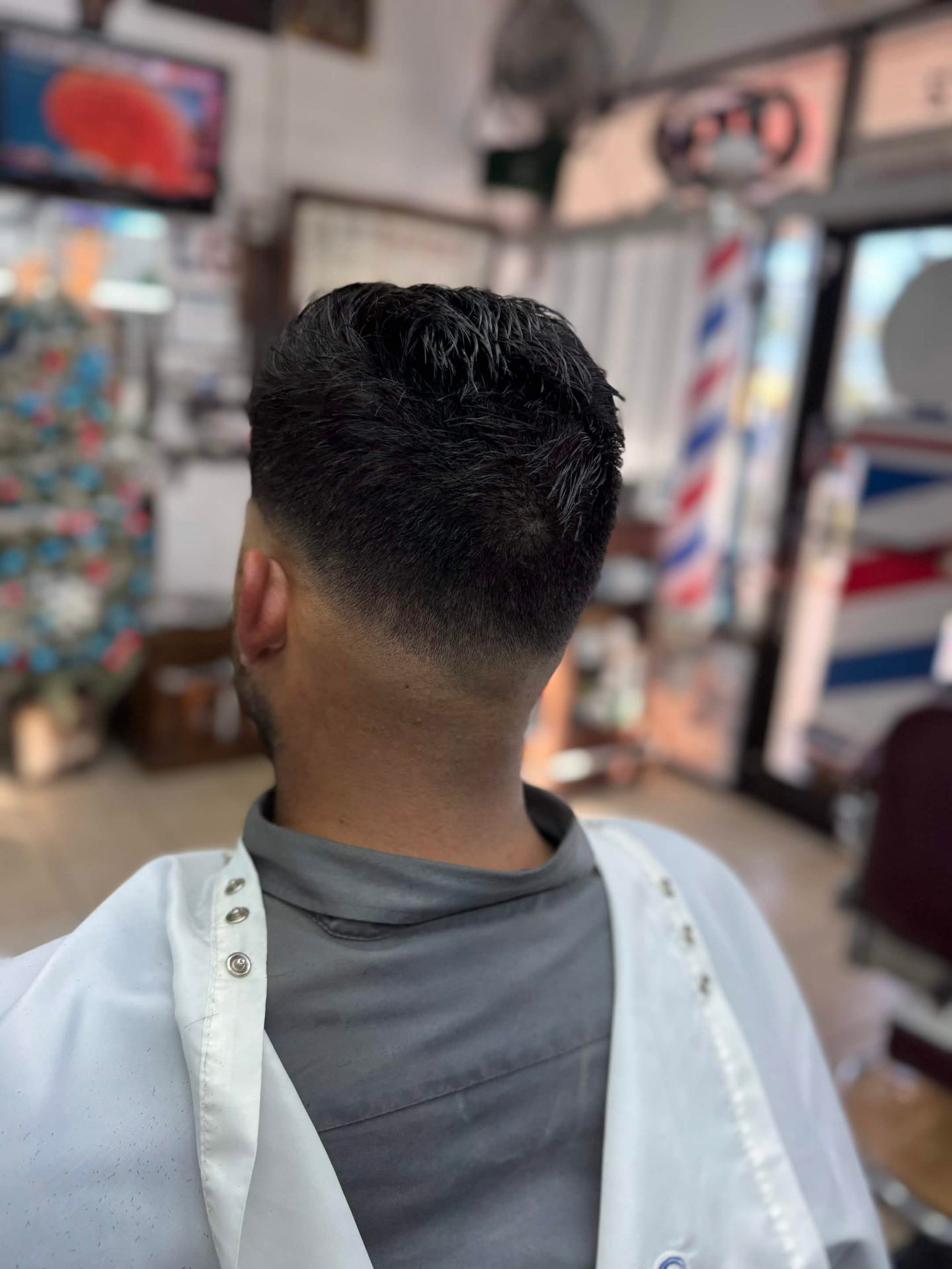 Textured taper from the back